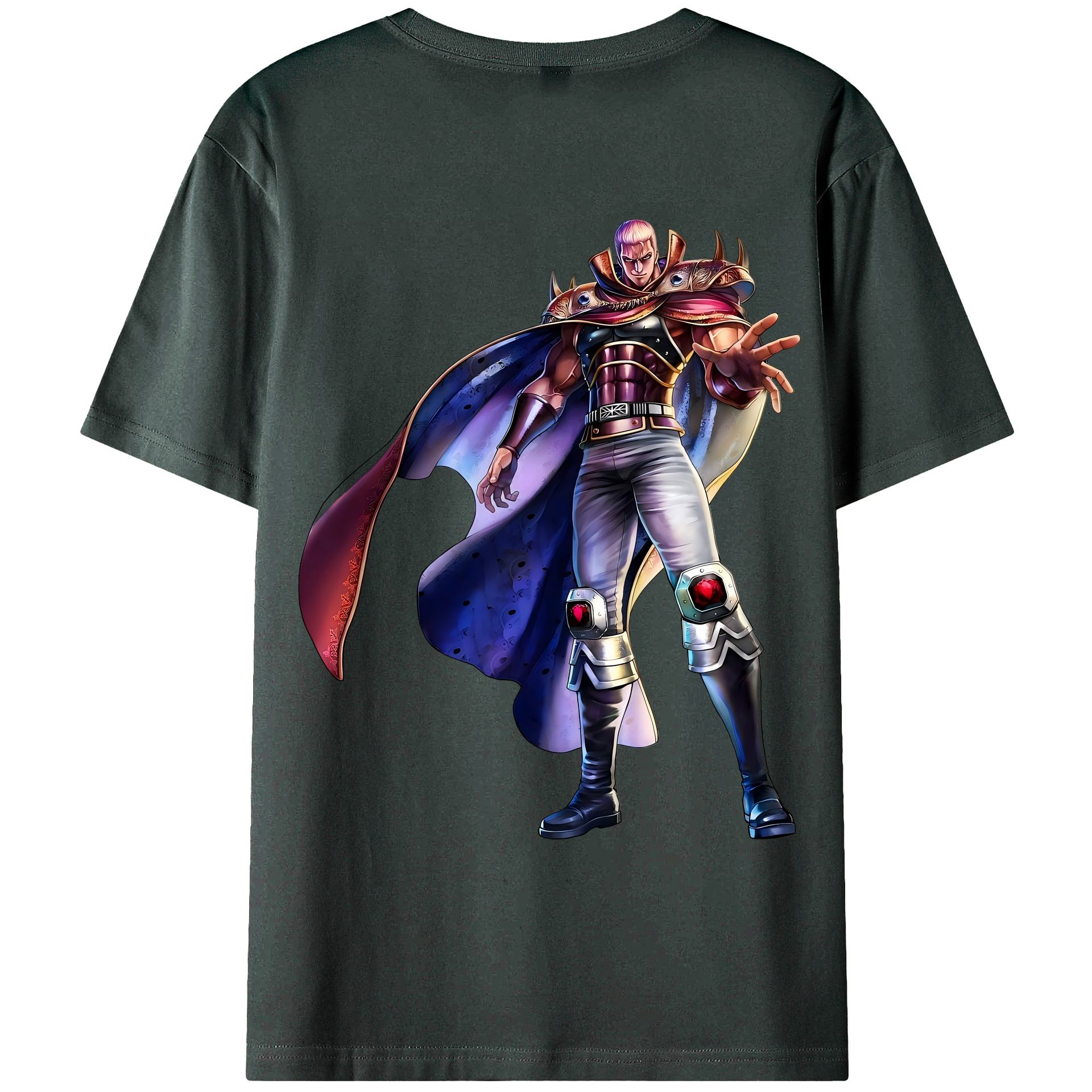 （画像用） 北斗の拳 Fist of the North Star 綿100％ メンズ半袖Tシャツ（バックプリント） 通気性